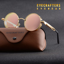 Gold Metal Polarized Sunglasses Gothic Steampunk Sunglass