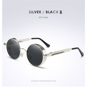 Gold Metal Polarized Sunglasses Gothic Steampunk Sunglass