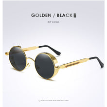 Gold Metal Polarized Sunglasses Gothic Steampunk Sunglass